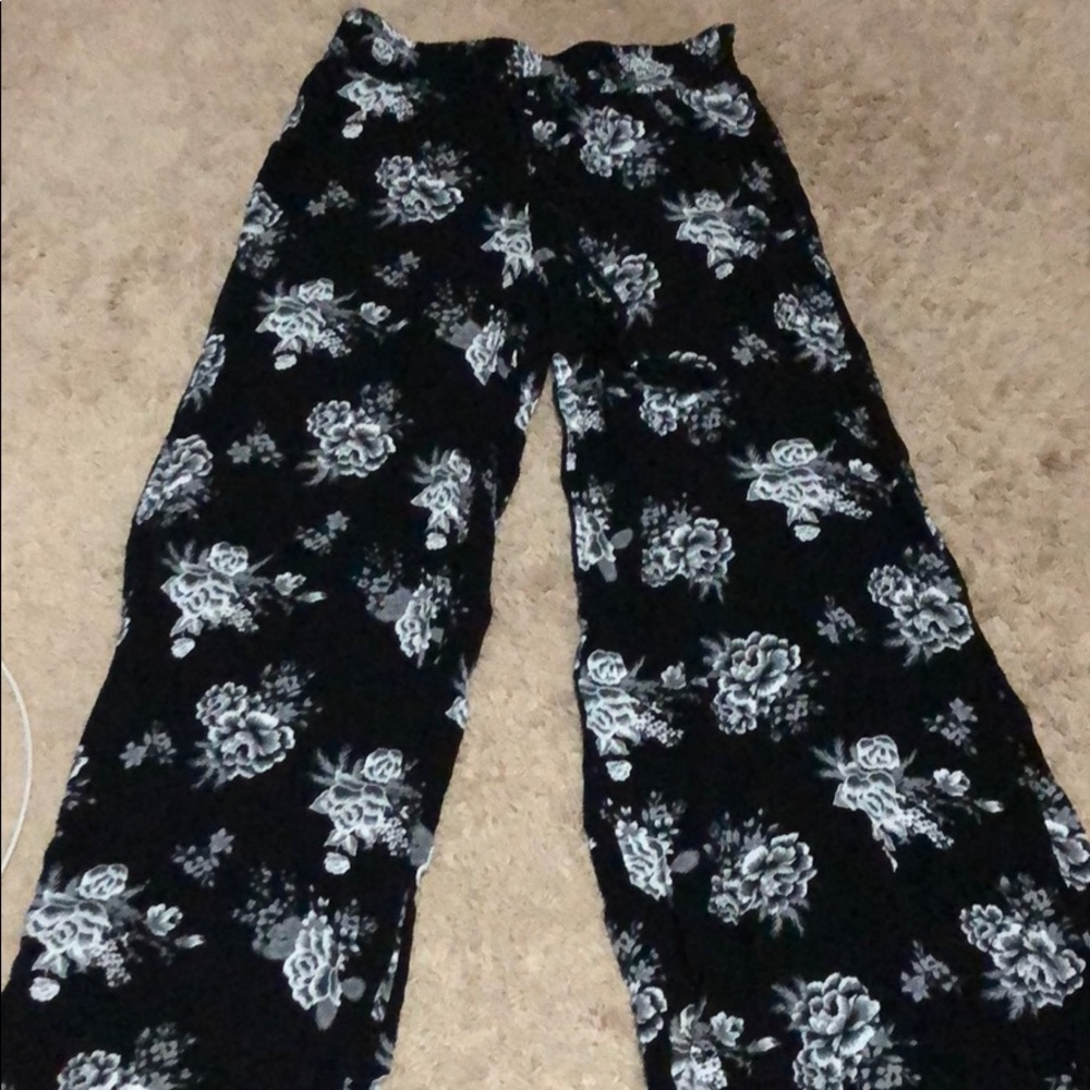 Flower printed boho pants